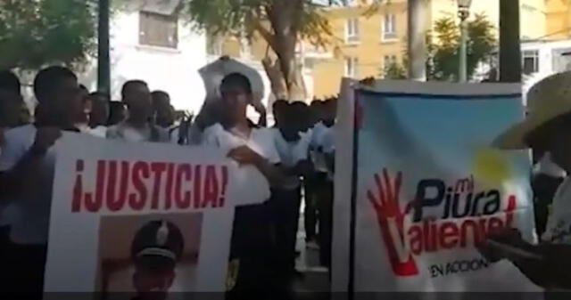 Alumnos de escuela precadete se unen a protesta para exigir libertad de suboficial [VIDEO]