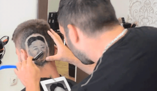 Facebook: barbero sorprende con su destreza para rasurar retrato de Kim Jong-un [VIDEOS]