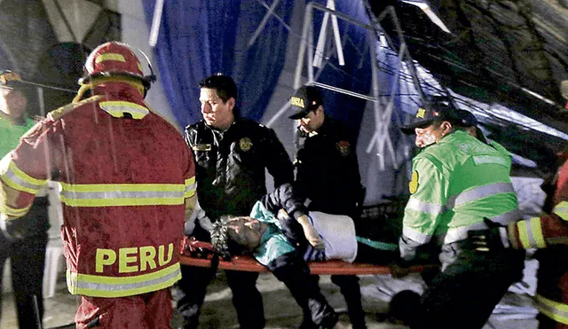 En Huancayo, derrumbe de techo deja seis muertos en fiesta patronal