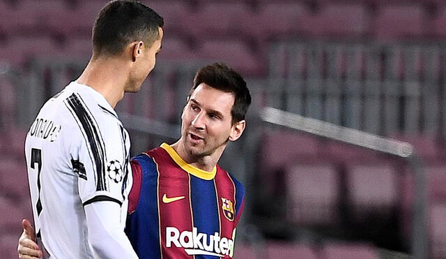 El emotivo abrazo entre Messi y Cristiano Ronaldo por la Champions League. Foto: UEFA