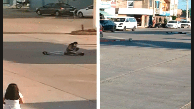 Hombre tendido en plena avenida Jorge Chávez causó alarma.