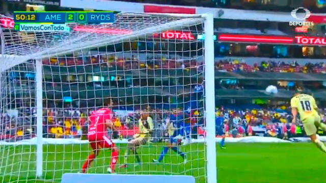 América vs Monterrey: Bruno Valdez anotó el segundo tanto para las ‘águilas’ con un potente cabezazo [VIDEO]