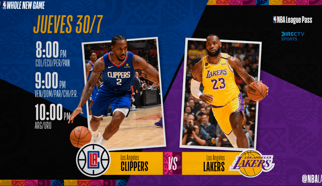 Lakers vs Clippers por la NBA.