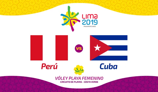 Perú vs. Cueva en vóley playa en los Juegos Panamericanos Lima 2019.