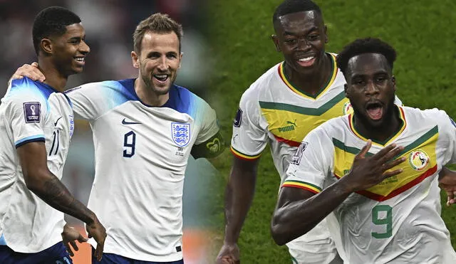 Inglaterra fue el líder del grupo B y Senegal fue segundo del grupo A. Foto: composición de La República/AFP