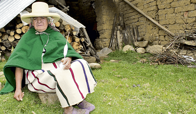 Pobreza rural. Juana Quispe en su chacra en el distrito de Chetilla.
