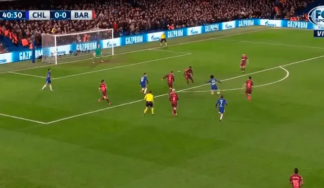 Barcelona vs. Chelsea: Willian y su segundo remate que dio en el poste [VIDEO]