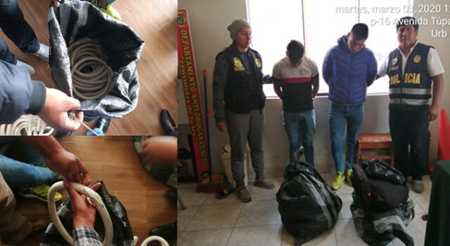 Cusco. Detienen a dos varones procedentes de Ayacucho con 27 kilos de cocaína.