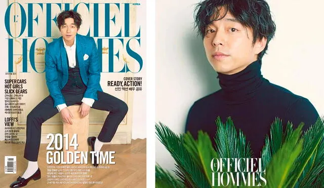 Gong Yoo en la portada de la revista L’Officiel Hommes, 2014. Crédito: Instagram