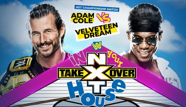 Adam Cole vs. The Velveteen Dream por el Campeonato de NXT en NXT TakeOver In Your House. Foto: WWE