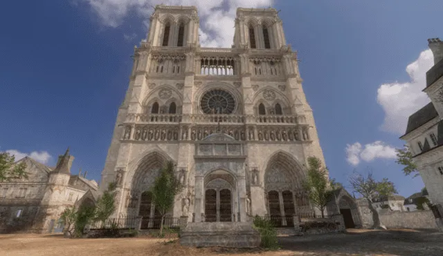 Ubisoft tardó 5.000 horas en reconstruir la catedral de Notre-Dame para este juego virtual. Foto: Steam.