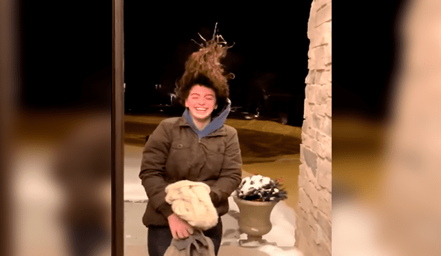 Facebook viral: mujer sale de su casa con el cabello mojado y el intenso frío la dejó como 'Gokú' [VIDEO]