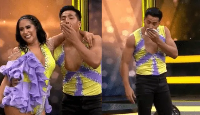 Sergio Álvarez no se percató de su herida hasta el final de la coreografía. Foto: captura de América TV