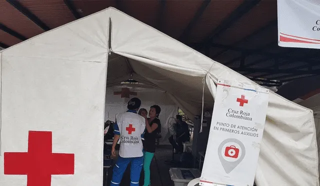 Cruz Roja Colombia instaló centro de vacunación para venezolanos 