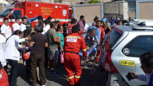 Seis niños heridos deja violento choque entre movilidad escolar y taxi en Moquegua  