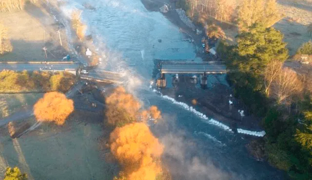 Chile: derrumbe de puente deja un muerto y seis heridos