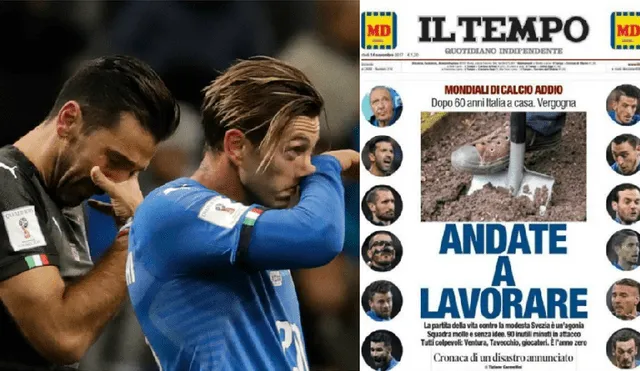 Italia eliminada: La desazón y enojo de la prensa 'azzurra' tras quedar fuera de Rusia 2018 [FOTOS]
