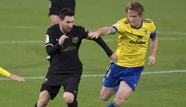 Barcelona y Cádiz se enfrentan por la fecha 12 de LaLiga Santander. Foto: AFP