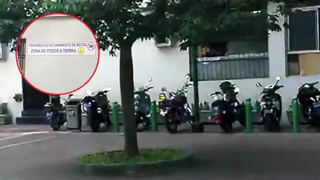 Miraflores: conductores utilizan vía prohibida para estacionar sus motos [VIDEO]