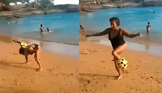 Youtube: mujer hace lo impensado con un balón y se vuelve viral [VIDEO]