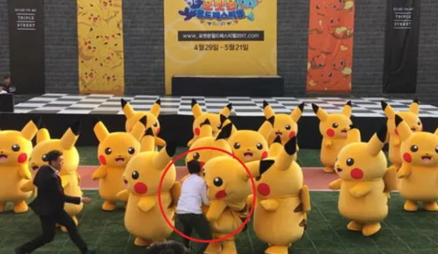 YouTube: el vergonzoso accidente que sufrió Pikachu en festival de Corea [VIDEO]