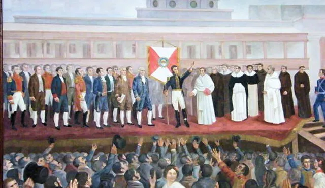 El 28 de julio de 1821, el grito libertador resonó en la Plaza de Armas de Lima. Foto: Difusión.