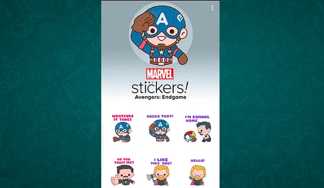 WhatsApp lanza stickers oficiales de ‘Avengers Endgame’ y solo así podrás obtenerlos [FOTOS]