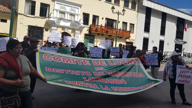 En Cusco pobladores de Maranura piden prisión para su alcalde [VIDEO] 