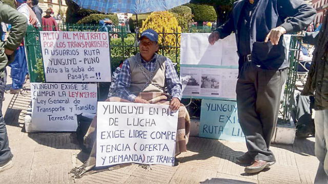 En Puno, pobladores de Yunguyo protestan por alza en tarifas de los pasajes