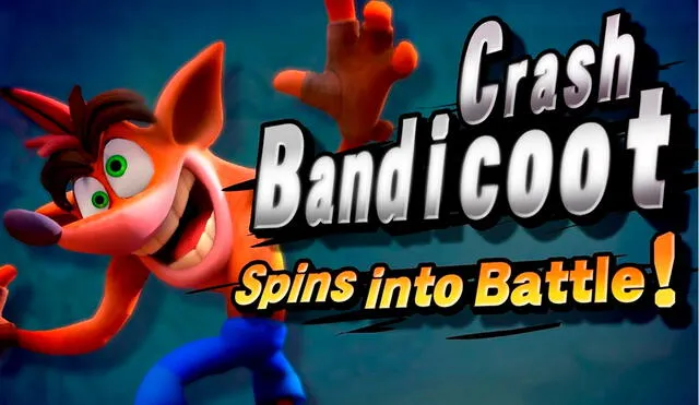 Así podría ser la presentación de Crash Bandicoot en Super Smash Bros. Ultimate. Foto: Twitter