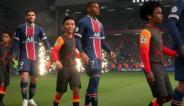 Así se ven los jugadores del Paris Saint Germain en FIFA 21. Foto captura: YouTube