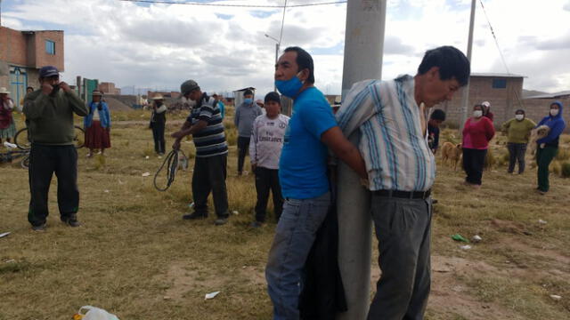 Juliaca. Hombres fueron azotados cruelmente por engañar a niño.