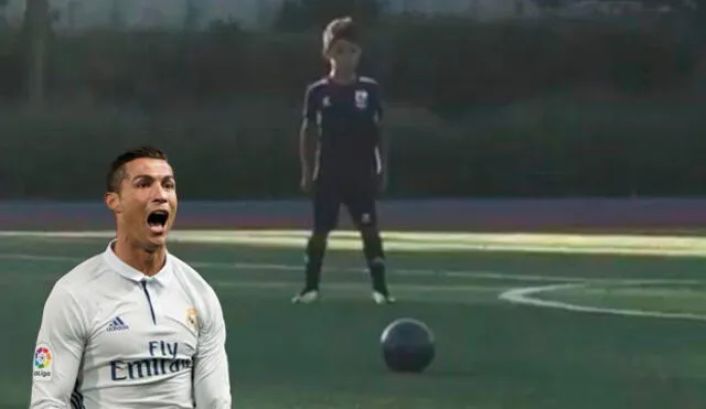 Instagram: hijo de Cristiano Ronaldo anota de tiro libre igual que su padre [VIDEO]