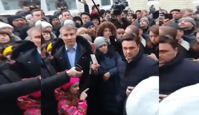 Twitter: Niña rusa hace gesto amenazante a político y las redes explotan [VIDEO]