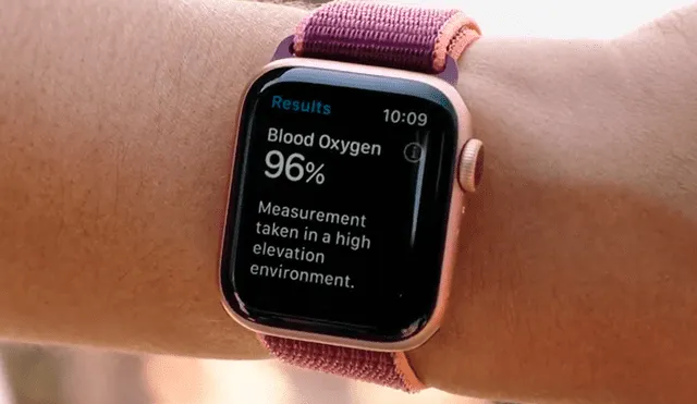 Apple Watch Series 6 puede medir el nivel de oxígeno en la sangre. Foto: Apple.