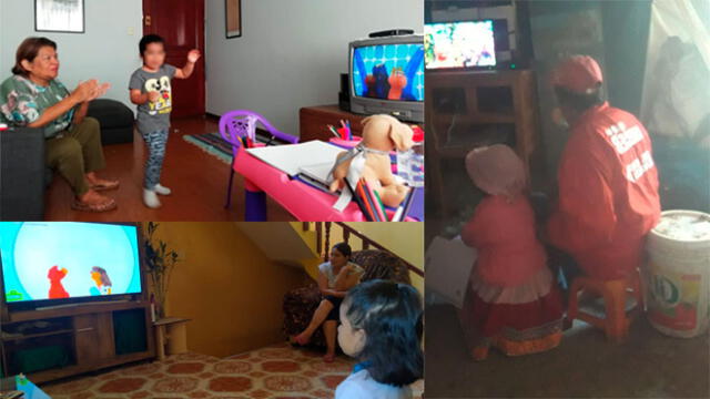 La unión hace la fuerza: padres apoyan a sus hijos durante clases escolares en TVPerú [FOTOS] 