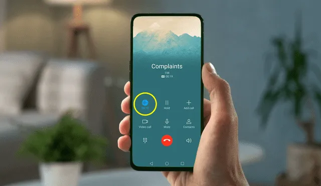 La aplicación Teléfono de Huawei tiene soporte nativo para grabar llamadas. Foto: Composición La República