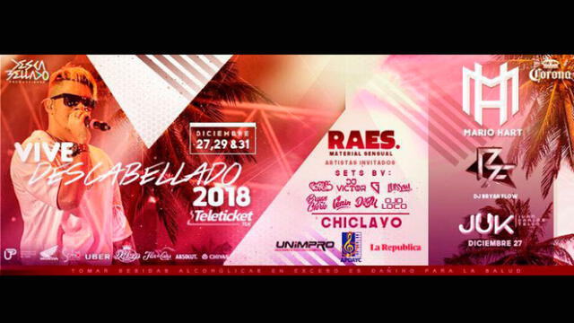 Vive Descabellado 2018, el primer año nuevo en Chiclayo con tres días de fiesta