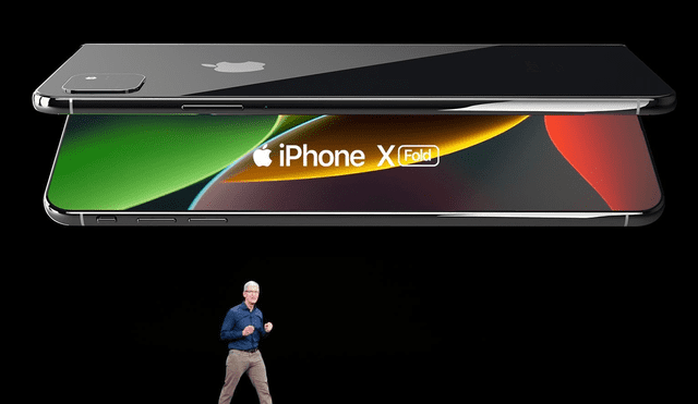 Diseño conceptual del futuro iPhone plegable de Apple. Foto: Antonio De Rosa