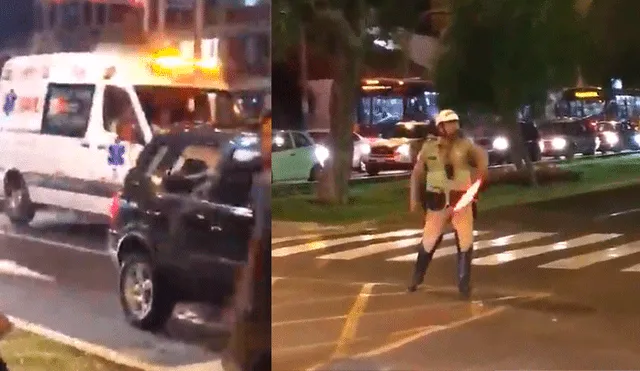 Facebook: policía detuvo a una ambulancia para dar pase a comitiva oficial [VIDEO]