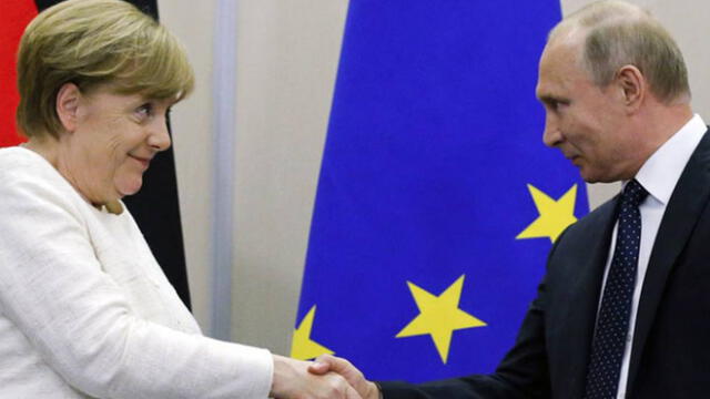 Angela Merkel, canciller de Alemania, y Vladimir Putin, presidente de Rusia, se reunirán para conversar sobre Medio oriente. Foto: AP
