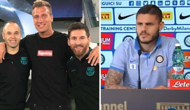 YouTube: La reacción de Mauro Icardi tras foto de Maxi López con Messi y Mascherano