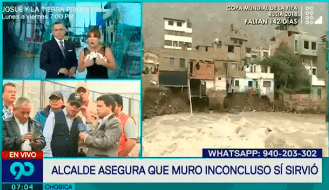 Magaly Medina grita en vivo a alcalde de Chosica tras desborde de río [VIDEO]