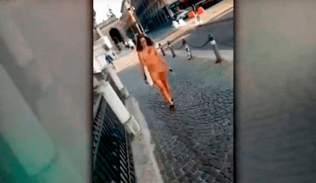 YouTube: joven causó revuelo en Italia al caminar desnuda por las calles [VIDEO]