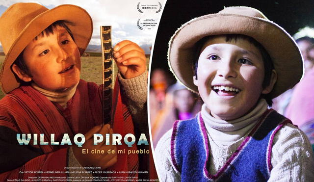 "Willa Pirqa" fue grabada enteramente en quechua y tuvo como protagonista a Víctor Acurio cuando este tenía apenas 12 años. Foto: composición/Casablanca Cine
