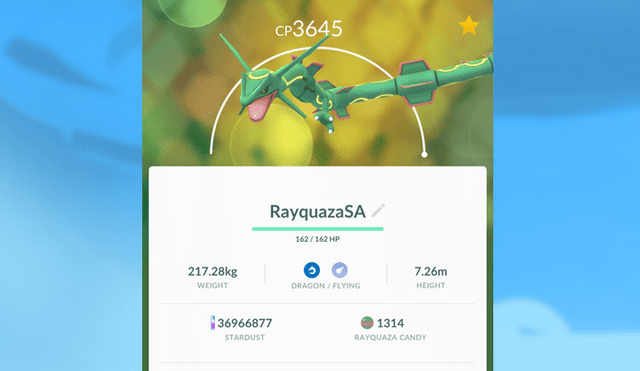 Rayquaza protagoniza nueva hora legendaria en Pokémon GO.