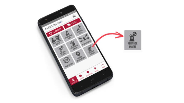 El aplicativo móvil tiene cinco funciones para alertar sobre diferentes delitos. (Foto: Ministerio del Interior de España)