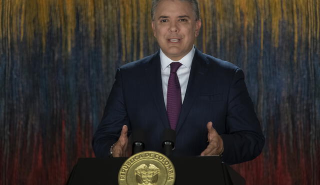 Iván Duque cometió un error mientras daba un mensaje en medio de la crisis social en Colombia. Foto: AFP.