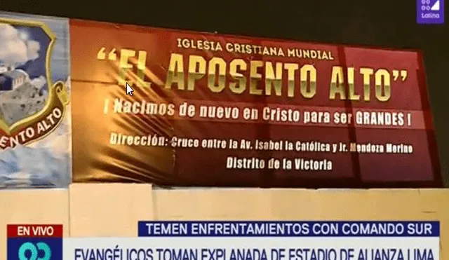 Evangélicos toman explanada de estadio de Alianza Lima [VIDEO]