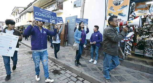 CAMPAÑA DISPERSA. Casi todos los candidatos en la región Cusco hacen campaña para conseguir votos solo para ellos.